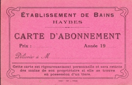 Carte d'abonnement