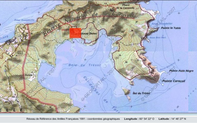 Situation du domaine sur la Carte IGN