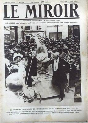 Le Maire inaugure une statue le 13 Juin 1920