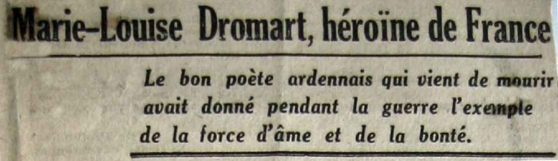 Annonce dans la presse parisienne du décès de Marie Louise Dromart