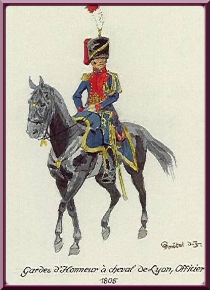 Gardes d'Honneur à cheval de Lyon, Officier 1805